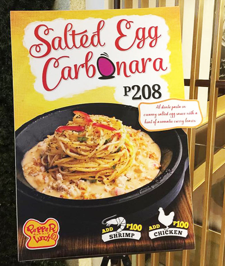 salted egg carbonara